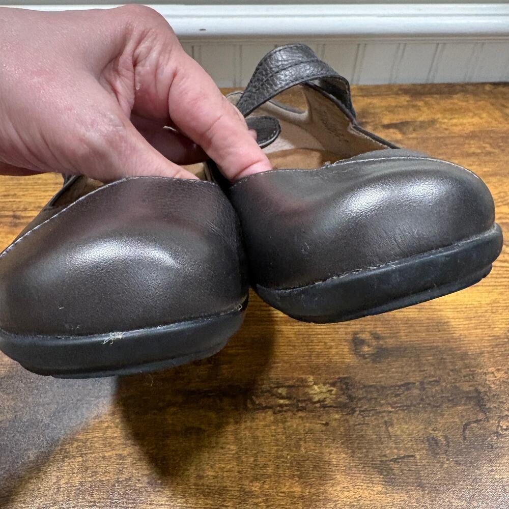 Taos Red Willow EU 40 US 9 Leather Mary Jane Shoes Metallic Gray Comfort Walking - Picture 9 of 14